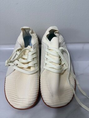 Athletic Knit Sneakers in Cream